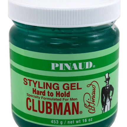 Clubman Style Gel Mens Hard To Hold 16oz Jar