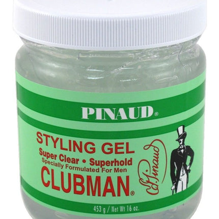 Clubman Style Gel Mens Super Clear Super Hold 16oz Jar