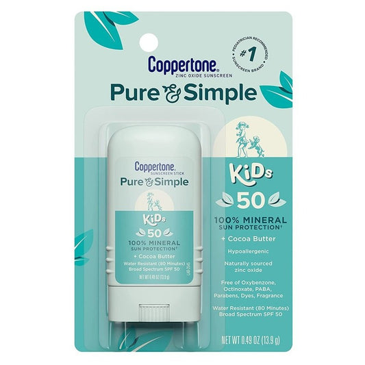 Coppertone Spf#50 Kids Pure & Simple Sunscreen Stick 0.49oz