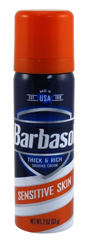 Barbasol Shaving Cream Sensitive Skin 2oz)
