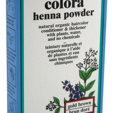 Colora Henna Powder Hair Color Gold Brown 2oz
