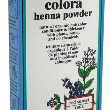 Colora Henna Powder Hair Color Red Sunset 2oz