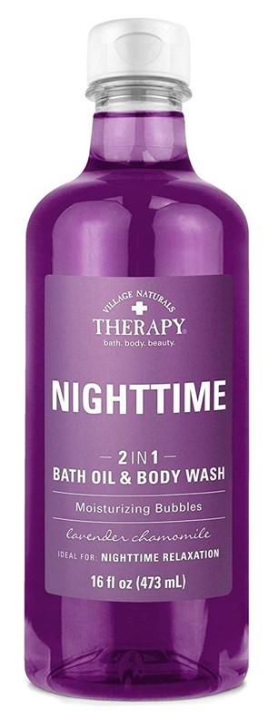 Village Nat. Bath Oil & Body Wash 2In1 Nighttime 16oz