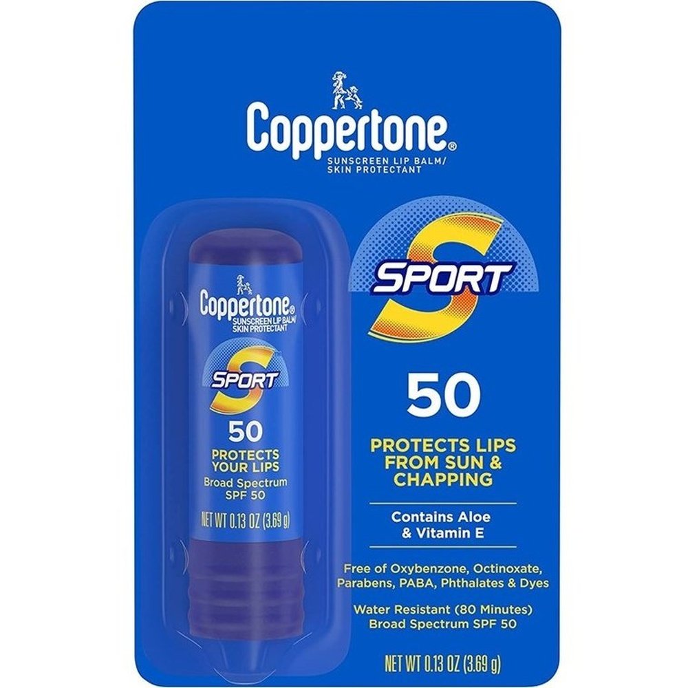 Coppertone Spf#50 Sport Lip Balm Aloe & Vitamin-E 0.13oz