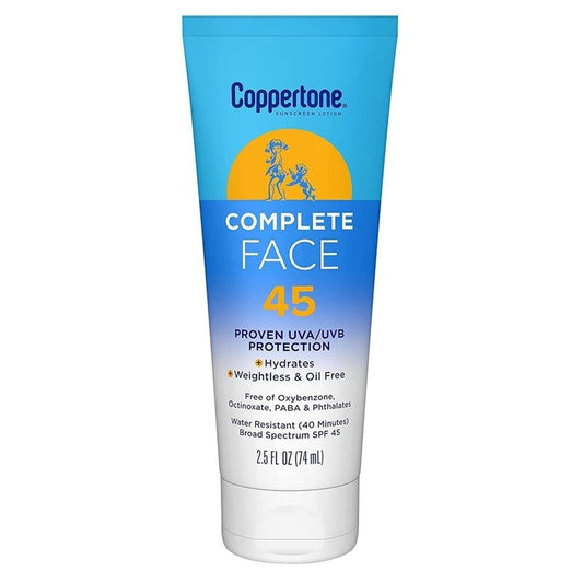 Coppertone Spf#45 Complete Face Lotion Tube 2.5oz