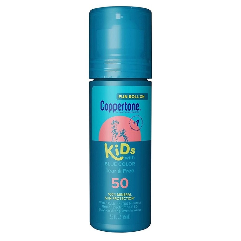 Coppertone Spf#50 Kids Roll-On With Blue Color 2.5oz