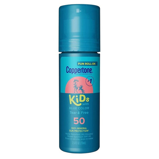 Coppertone Spf#50 Kids Roll-On With Blue Color 2.5oz