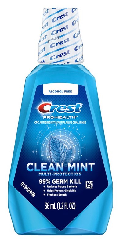Crest Mouthwash Pro-Health Clean Mint 1.2oz (12 Pieces)