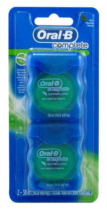 Oral-B Complete Floss 55 Yds Satin Mint Twin Pack (6 Pieces)