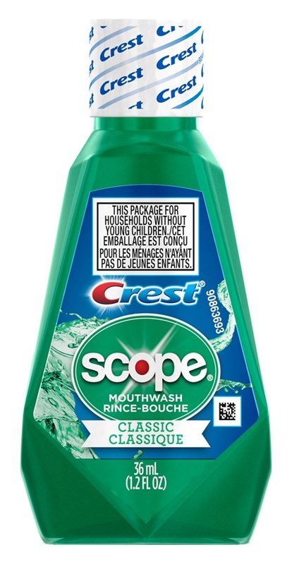 Crest Mouthwash Scope 1.2oz Classic (12 Pieces)
