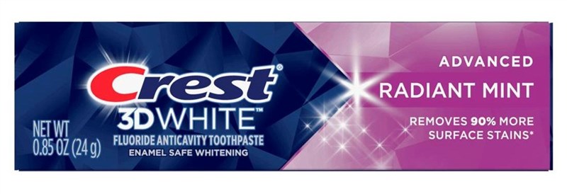 Crest Toothpaste 0.85oz 3D White Adv Radiant Mint)