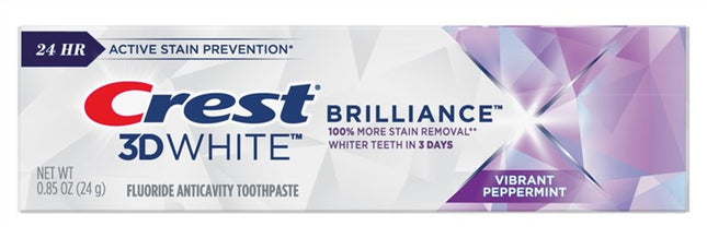 Crest Toothpaste 0.85oz 3D White Vibrant Peppermint(36 Pieces)