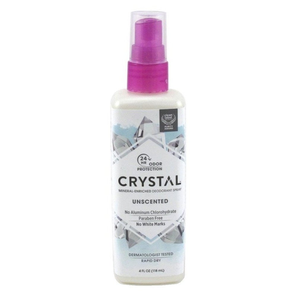 Crystal Deodorant Spray 4oz Unscented 24 Hour