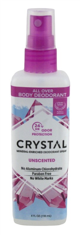 Crystal Deodorant Spray 4oz Unscented 24 Hour