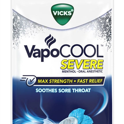 Vicks Vapocool Severe Menthol Cough Drop Winterfrst 18 Count