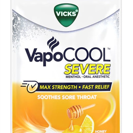 Vicks Vapocool Severe Menthol Cough Drop Honey Lmn 18 Count