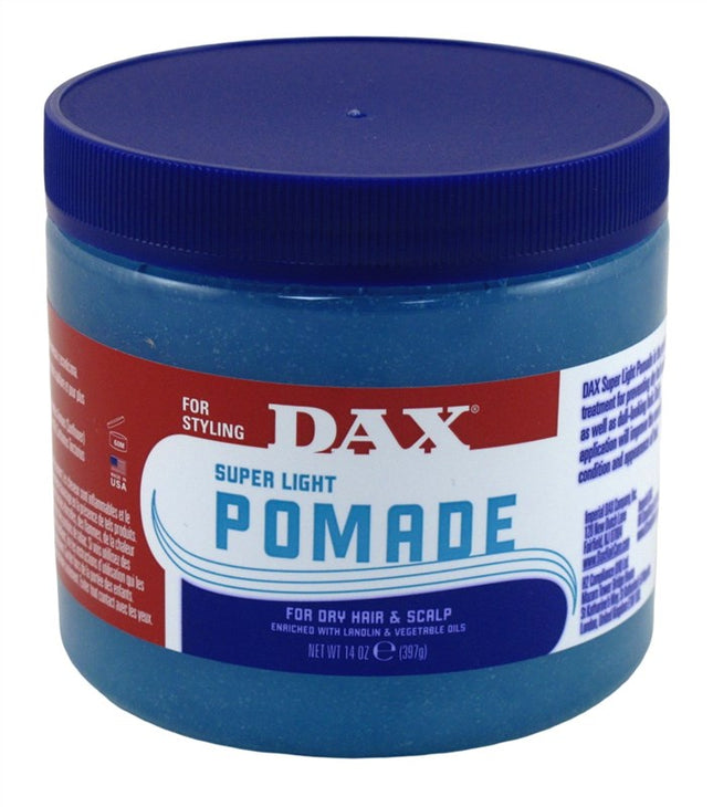 Dax Pomade Super Light 14oz Jar (Blue)