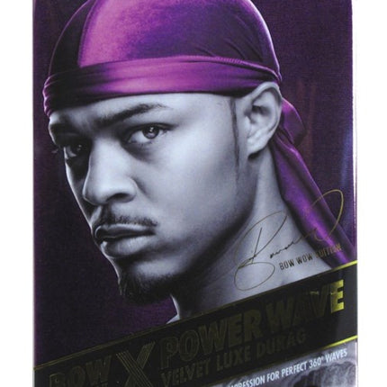 Kiss Red Durag Bow Wow Power Wave Velvet Purple (3 Pieces)