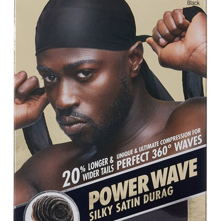 Kiss Red Durag Power Wave Silky Satin Black