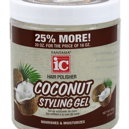 Fantasia Ic Styling Gel Cocnut Nourish&Moisturize Bonus 20oz