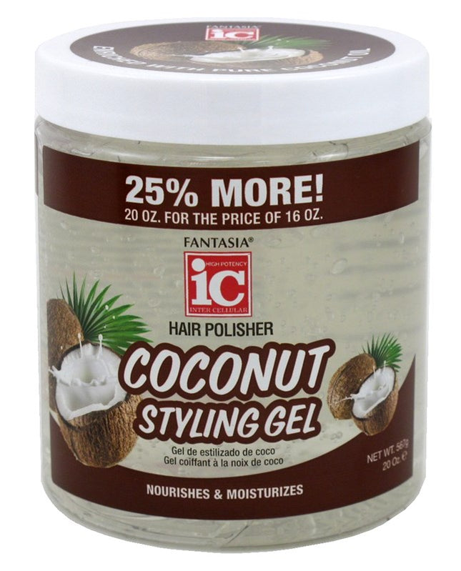 Fantasia Ic Styling Gel Cocnut Nourish&Moisturize Bonus 20oz