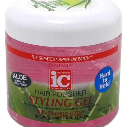 Fantasia Ic Styling Gel Aloe Hard To Hold 16oz (Pink)
