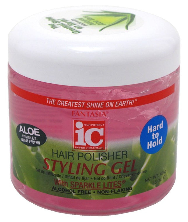 Fantasia Ic Styling Gel Aloe Hard To Hold 16oz (Pink)