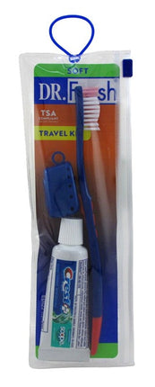 Dr. Fresh Travel Kit Crest/ Colgate Toothpaste-Brush-Cover