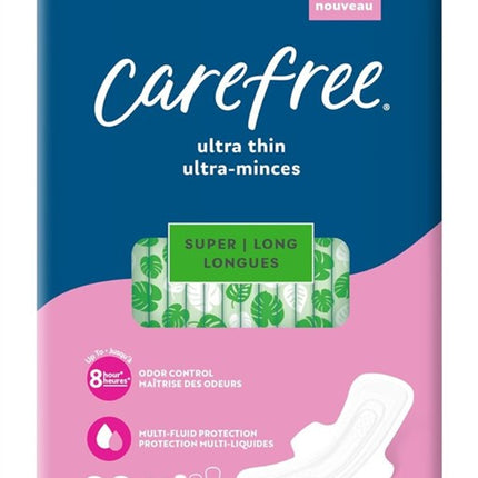Carefree Ultra Thin Super Long With Wings 28 Count