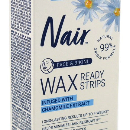 Nair Hair Remover Wax Ready Strips 40 Count Sensitive Face
