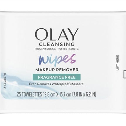 Olay Make-Up Remover Wipes 25 Count Frag-Free Towelettes