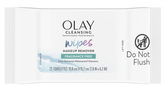 Olay Make-Up Remover Wipes 25 Count Frag-Free Towelettes