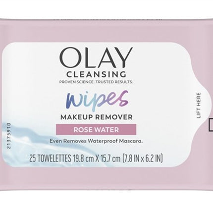 Olay Make-Up Remover Wipes 25 Count Rose Water Towelettes