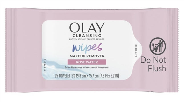 Olay Make-Up Remover Wipes 25 Count Rose Water Towelettes