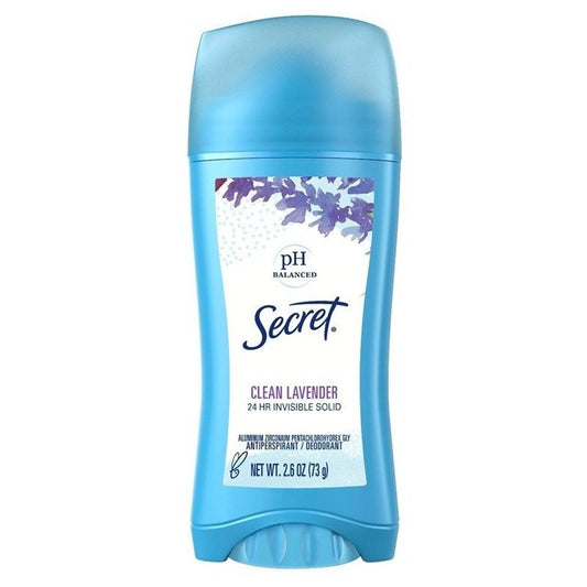 Secret Deodorant Solid 2.6oz Clean Lavender Antiperspirant