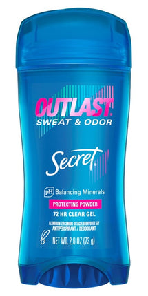 Secret Deodorant Outlast 2.6oz Clear Gel Powder