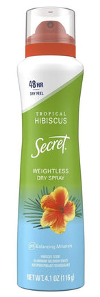 Secret Deodorant Dry Spray Tropical Hibiscus 4.1oz