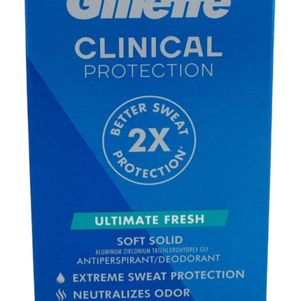 Gillette Deodorant Clinical Soft Solid Ultimte Fresh 1.7oz