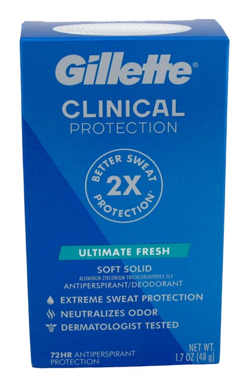 Gillette Deodorant Clinical Soft Solid Ultimte Fresh 1.7oz