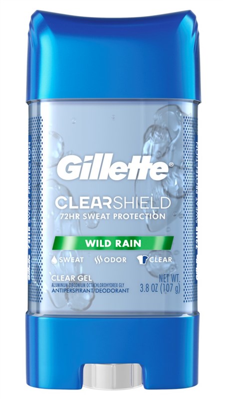 Gillette Deodorant Clearshield Gel Wild Rain 3.8oz