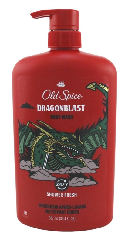 Old Spice Body Wash Dragon Blast 33.4oz Pump