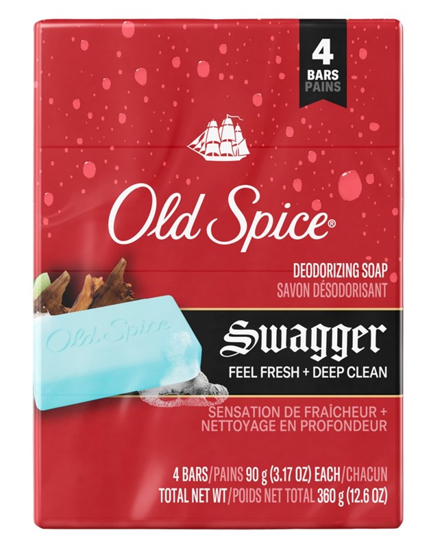 Old Spice Bar Soap 3.17oz Swagger 4 Count