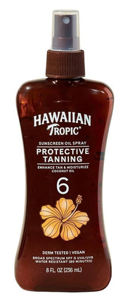 Hawaiian Tropic Pump Spf#6 Dark Tanning Oil 8oz