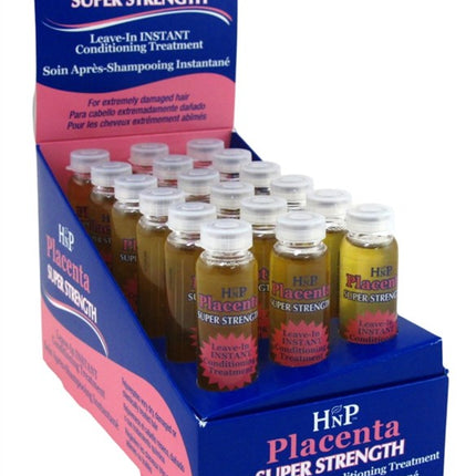 Hask Vials Placenta Super Strength Leave-In(18 Pieces)Display