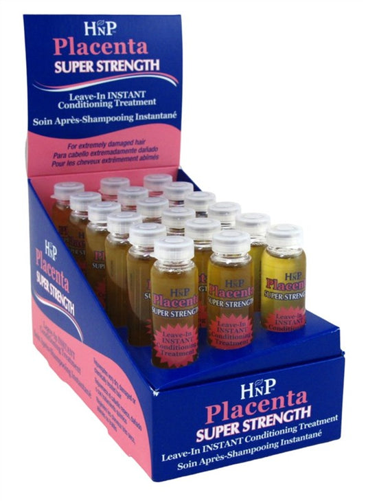 Hask Vials Placenta Super Strength Leave-In(18 Pieces)Display
