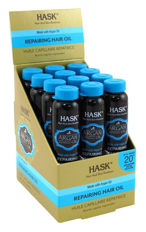 Hask Vials Argan Oil Reparing Hair Oil 0.63oz (12 Pieces)