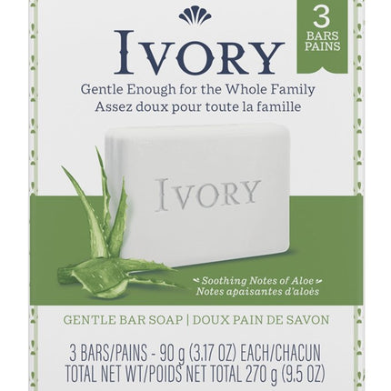 Ivory Bar Soap Soothing Notes Of Aloe 3 Count