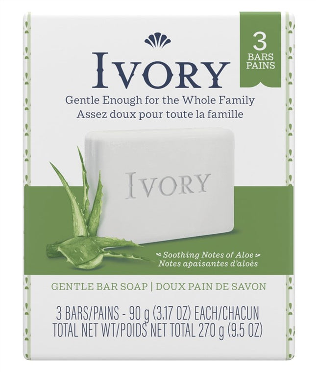 Ivory Bar Soap Soothing Notes Of Aloe 3 Count