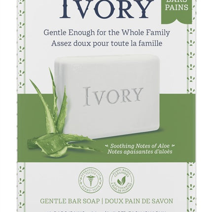 Ivory Bar Soap Soothing Notes Of Aloe 10 Count