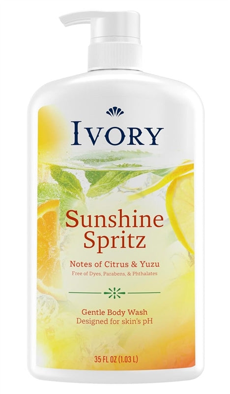 Ivory Body Wash Sunshine Spritz Citrus & Yuzu 35oz Pump